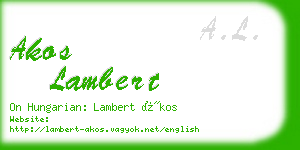 akos lambert business card
